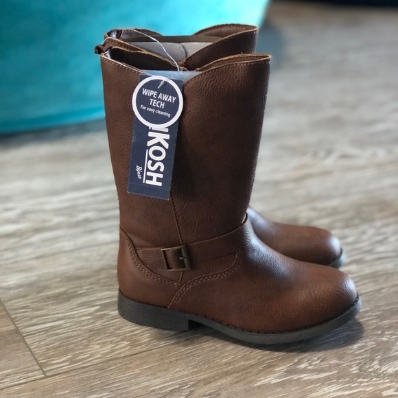 OshKosh B'gosh Brown Kids Boots - Picture 1 of 12